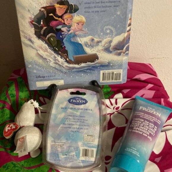 FROZEN LOT DISNEY 5 MINUTE FROZEN STORIES ANNA ELSA OLAF FLASH LOTION KEY NEWTAG - Picture 7 of 14